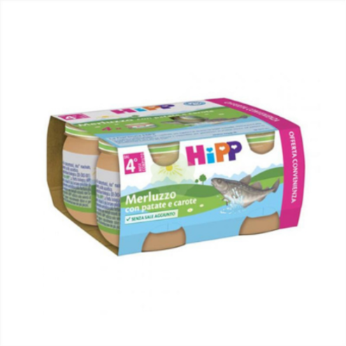 Hipp Omogeneizzato Merluzzo/patate/carote 4x80 Gr