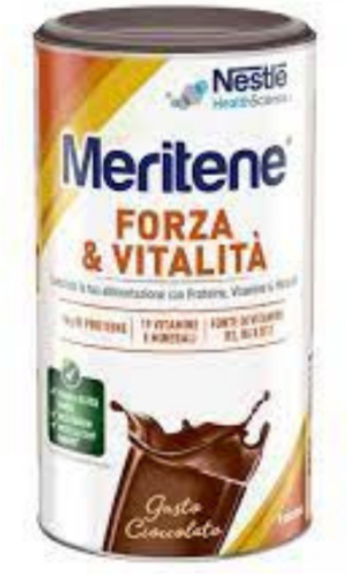 meritene forza e vitalità polvere cioccolato integratore proteine vitamine e minerali 270 gr