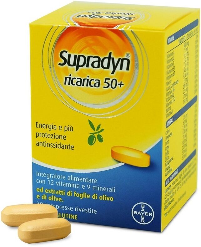 Supradyn Ricarica 50+ Integratore Di Vitamine E Sali Minerali 30 Compresse Rivestite