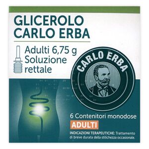 carlo-erba Carlo Erba Adulti 6,75 G Soluzione Rettale 6 Contenitori Monodose Con Camomilla E Malva