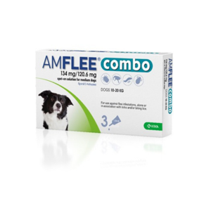 krka-farmaceutici Amflee Combo 134 Mg/120,6 Mg Soluzione Spot-On Per Cani Di Taglia Media