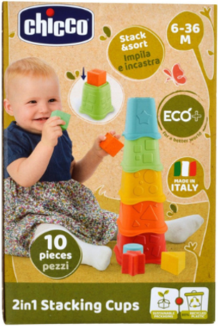 Chicco Ch Gioco 2in1 Stack Cups Eco+