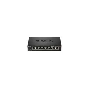 D-Link Dgs-108 Switch Di Rete Non Gestito L2 Gigabit Ethernet (10/100/1000) Nero