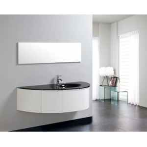 Arredo Casa Facile Mobile Bagno Completo Pensile 150cm Bianco Nero