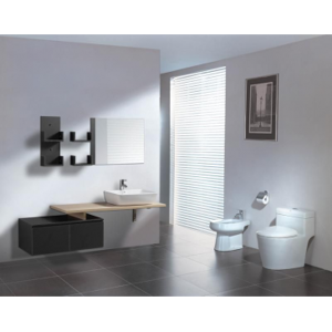 Arredo Casa Facile Mobile Bagno Pensile Nero - Acero Da 160 Cm Completo