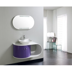 Arredo Casa Facile Mobile Bagno Completo Pensile 100cm Viola E Bianco