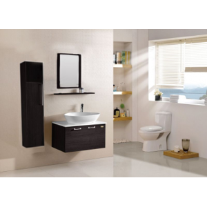 Arredo Casa Facile Mobile Bagno Sospeso - Pensile Wengã‰ Da 80 Cm - Completo