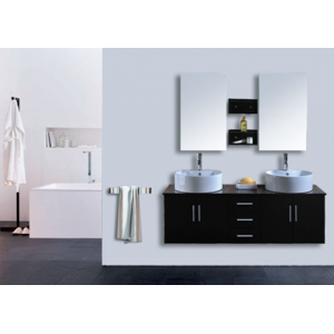 Arredo Casa Facile Mobile Bagno Doppio Completo Pensile 150cm Wengãˆ