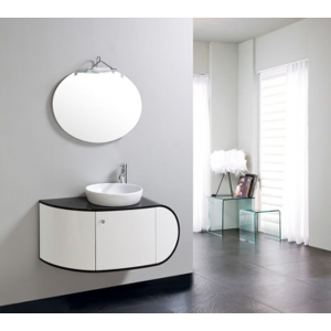 Arredo Casa Facile Mobile Bagno Completo Pensile 100cm Bianco Nero