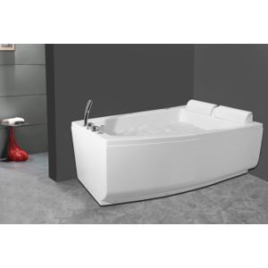 Arredo Casa Facile Vasche Vasca Idromassaggio Doppia Bagno 180x120 Cromoterapia Con 27 Getti Doppio Cuscino + Doppia Pompa + Ozono + Riscaldatore + Bluetooth Touch