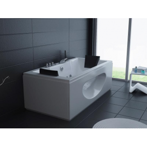 Arredo Casa Facile Vasca Idromassaggio Spa Doppia+o3-180x90 -26 Getti-Doppia Pompa Rubinetto A Cascata + Ozono