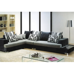 Arredo Casa Facile Divano Salotto Mega Sofa In Tessuto Angolare Grigio Con Cuscini