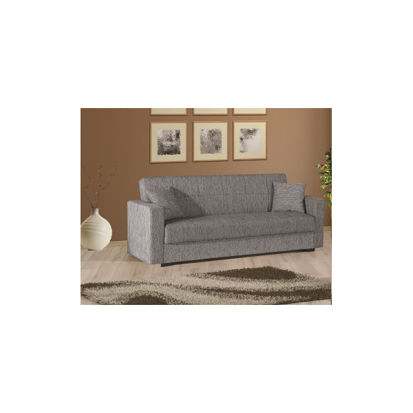 arredo casa facile divano letto contenitore microfibra grigio reclinabile cuscini doppio -it