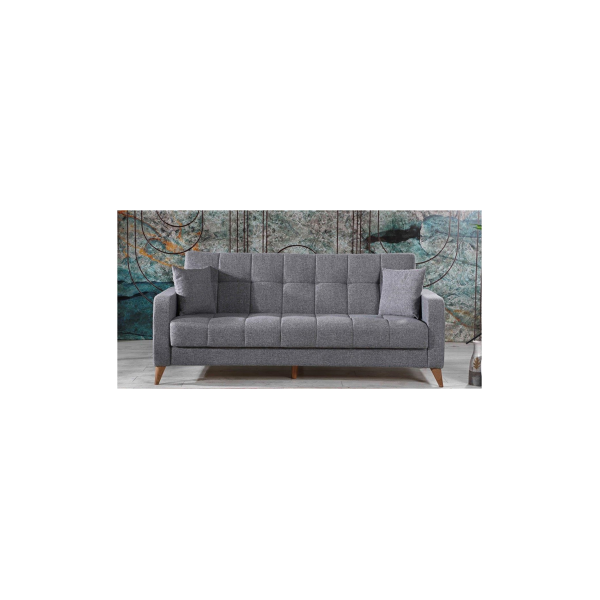 arredo casa facile divano letto contenitore microfibra grigio reclinabile cuscini doppio - king - lux -it