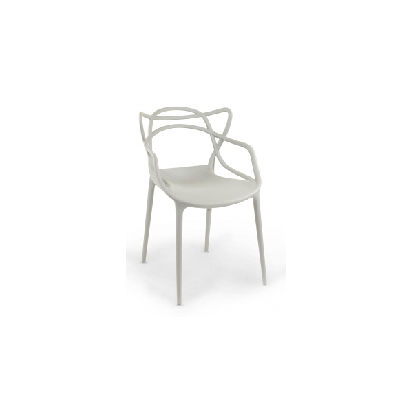 arredo casa facile sedia grigia intrecciata in polipropilene modello nilah  - vari colori design moderno sedia color grigio per tavoli - sala pranzo - soggiorno - casa - ufficio - casa - bar - rinforzata