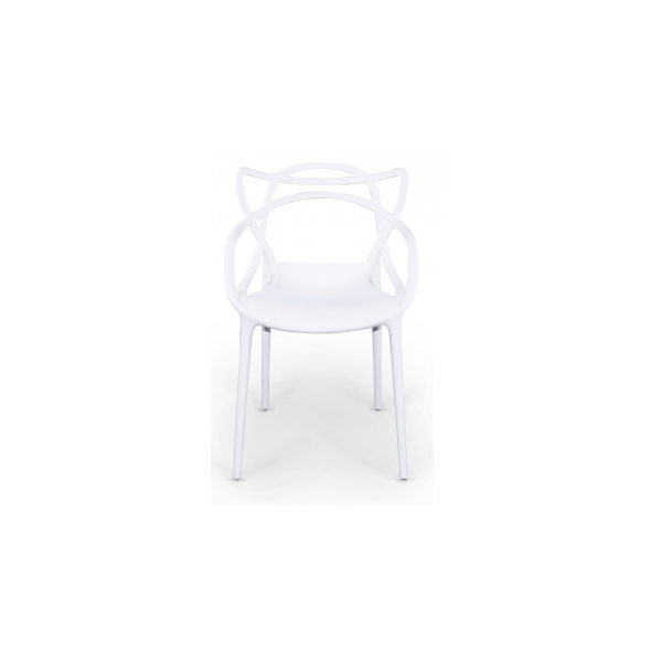 arredo casa facile sedia bianca intrecciata in polipropilene modello nilah  - vari colori design moderno sedia color bianco per tavoli - sala pranzo - soggiorno - casa - ufficio - casa - bar - rinforzata