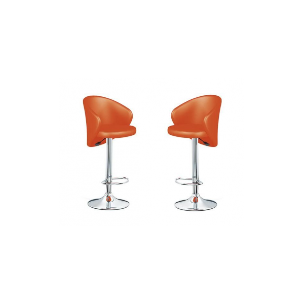 arredo casa facile coppia 2 sgabelli arancioni - poltrona design - bar - cucina - ristorante - casa - soggiorno