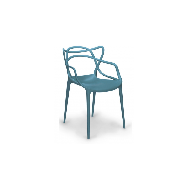 arredo casa facile sedia blu petrolio intrecciata in polipropilene modello nilah  - vari colori design moderno sedia color blu petrolio per tavoli - sala pranzo - soggiorno - casa - ufficio - casa - bar - rinforzata