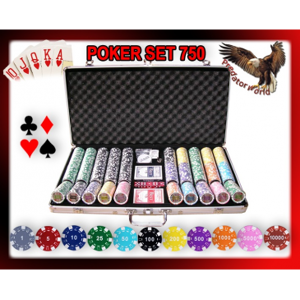 Arredo Casa Facile Set Professionale 750 Fiches/chip Pro Poker 11,5 Gr - Set Completo