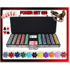 Arredo Casa Facile Set Professionale 600 Fiches/chip Pro Poker 11,5 Gr - Set Completo