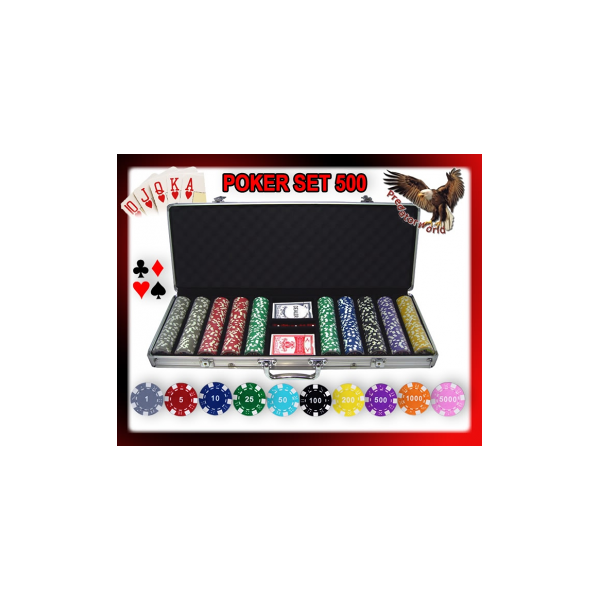 arredo casa facile set professionale 500 fiches/chip pro poker 11,5 gr - set completo