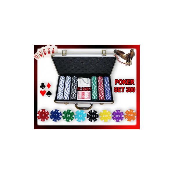 arredo casa facile set professionale 300 fiches/chip pro poker 11,5 gr - set completo