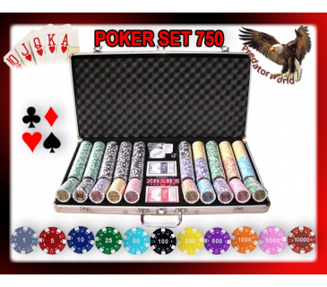 Arredo Casa Facile Set Professionale 750 Fiches/chip Pro Poker 11,5 Gr - Set Completo