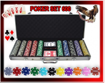 Arredo Casa Facile Set Professionale 600 Fiches/chip Pro Poker 11,5 Gr - Set Completo