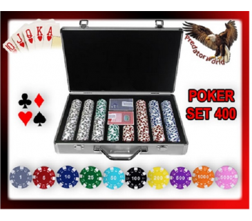 Arredo Casa Facile Set Professionale 400 Fiches/chip Pro Poker 11,5 Gr - Set Completo