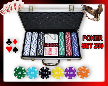 Arredo Casa Facile Set Professionale 200 Fiches/chip Pro Poker 11,5 Gr - Set Completo