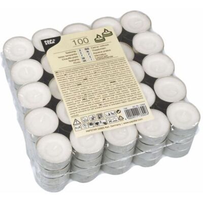 Lumini Lumini Bianchi Pierrot - Confezione da 100 - Ø 39 mm - 15 mm altezza Lumini Lumini Bianchi Pierrot - Confezione da 100 - Ø 39 mm - 15 mm altezza