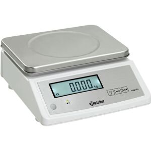 Bartscher Bilancia 15 kg, 2GK ; 33x28x12.5 cm (LxLxH); argento/bianco Bartscher Bilancia 15 kg, 2GK ; 33x28x12.5 cm (LxLxH); argento/bianco