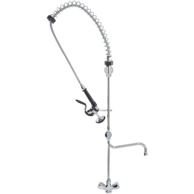Stalgast Gruppo doccia a filo pavimento con miscelatore, installazione monoforo, con rubinetto, due miscelatori ; argento Stalgast Gruppo doccia a filo pavimento con miscelatore, installazione monoforo, con rubinetto, due miscelatori ; argento