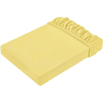 ERWIN M. Giallo Lenzuola Jersey elasticizzate - biancheria da letto ERWIN M. Giallo Lenzuola Jersey elasticizzate - biancheria da letto
