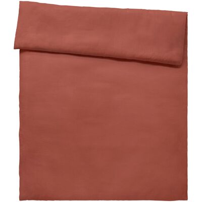 Copripiumino in cotone ERWIN M. - Terracotta - 160x210 cm Copripiumino in cotone ERWIN M. - Terracotta - 160x210 cm