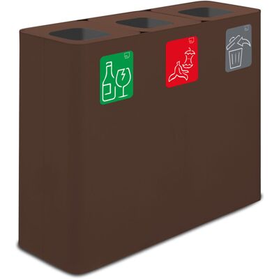 STIL CASA Contenitori raccolta differenziata per esterno Pure 180 l ; 180000 ml, 91x31x80.3 cm (LxLxH); marrone ruggine; rettangolare STIL CASA Contenitori raccolta differenziata per esterno Pure 180 l ; 180000 ml, 91x31x80.3 cm (LxLxH); marrone ruggine; rettangolare