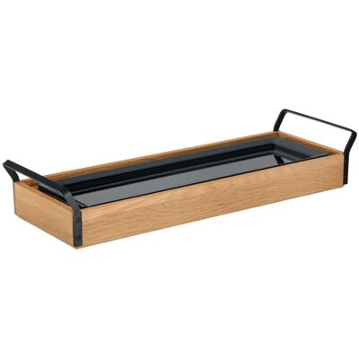 Vega Vetrina refrigerata con piastre eutettiche Esino bassa, GN 2/4, in melamina ; GN 2/4, 61.9x21x10.9 cm (LxLxH); quercia/nero; rettangolare Vega Vetrina refrigerata con piastre eutettiche Esino bassa, GN 2/4, in melamina ; GN 2/4, 61.9x21x10.9 cm (LxLxH); quercia/nero; rettangolare