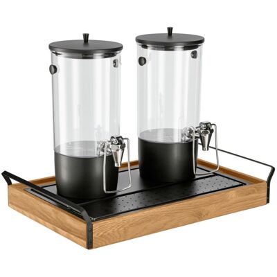 Vega Dispenser succhi di frutta Esino doppio 1/1 ; 61.9x38.6x42 cm (LxLxH); quercia/nero Vega Dispenser succhi di frutta Esino doppio 1/1 ; 61.9x38.6x42 cm (LxLxH); quercia/nero