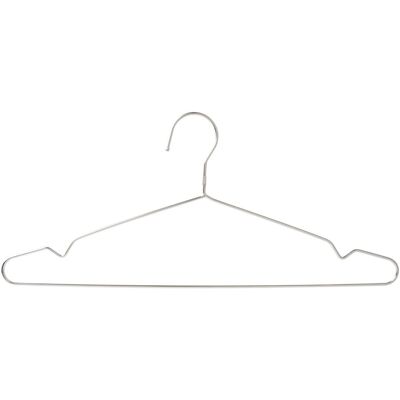 Corby Gruccia per abiti in acciaio (HNG0007), pacco da 100 ; 0.3x42x18.6 cm (LxLxH); acciaio inox; 100 pz. / pz. Corby Gruccia per abiti in acciaio (HNG0007), pacco da 100 ; 0.3x42x18.6 cm (LxLxH); acciaio inox; 100 pz. / pz.