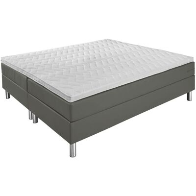 Vega Letto componibile Premium similpelle, senza testiera ; 200x200x69 cm (LxLxH); grigio scuro; duro Vega Letto componibile Premium similpelle, senza testiera ; 200x200x69 cm (LxLxH); grigio scuro; duro