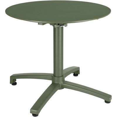 Vega Tavolo lounge in alluminio per esterni Taipa rotondo ; 60x50 cm (ØxH); Piano tavolo verde oliva, struttura verde oliva; rotonda Vega Tavolo lounge in alluminio per esterni Taipa rotondo ; 60x50 cm (ØxH); Piano tavolo verde oliva, struttura verde oliva; rotonda