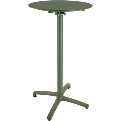 Vega Tavolo alto in alluminio per esterni Taipa rotondo ; 60x108 cm (ØxH); Piano tavolo verde oliva, struttura verde oliva; rotonda Vega Tavolo alto in alluminio per esterni Taipa rotondo ; 60x108 cm (ØxH); Piano tavolo verde oliva, struttura verde oliva; rotonda