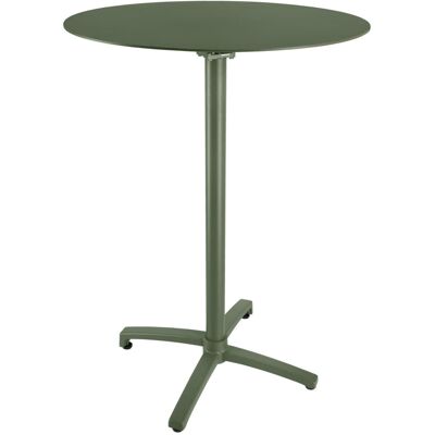 Vega Tavolo alto in alluminio per esterni Taipa rotondo ; 80x108 cm (ØxH); Piano tavolo verde oliva, struttura verde oliva; rotonda Vega Tavolo alto in alluminio per esterni Taipa rotondo ; 80x108 cm (ØxH); Piano tavolo verde oliva, struttura verde oliva; rotonda