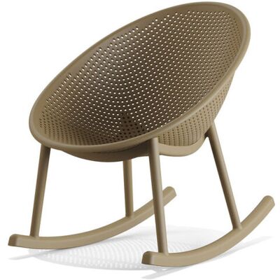 Sedia a dondolo da esterno Best Qosy - Sabbia naturale - Mobili da giardino Sedia a dondolo da esterno Best Qosy - Sabbia naturale - Mobili da giardino