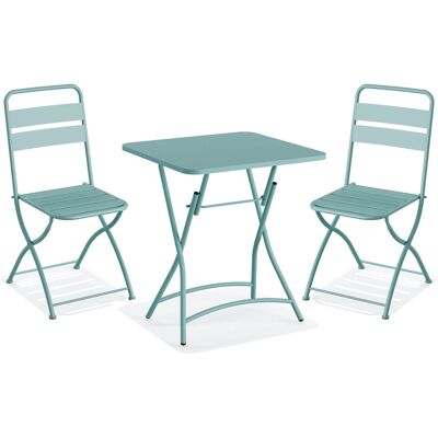 Set Bistro Breeze - Acciaio, Blu, Pieghevole - Arredamento da Giardino Set Bistro Breeze - Acciaio, Blu, Pieghevole - Arredamento da Giardino