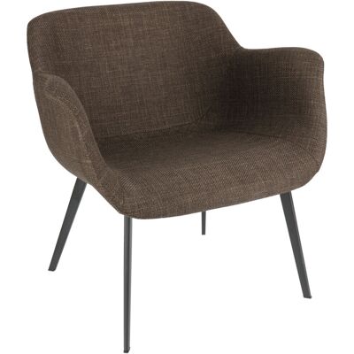 Vega Poltrona Limea ; 78x62x72 cm (LxPxH); seduta marrone, struttura nero Vega Poltrona Limea ; 78x62x72 cm (LxPxH); seduta marrone, struttura nero