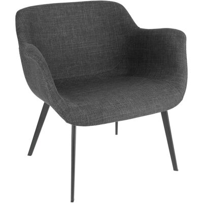 Vega Poltrona Limea ; 78x62x72 cm (LxPxH); seduta antracite, struttura nero Vega Poltrona Limea ; 78x62x72 cm (LxPxH); seduta antracite, struttura nero