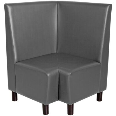 Panca ad angolo Vega 75x75x102 cm - Stile retrò, Faggio wenge, Antracite Panca ad angolo Vega 75x75x102 cm - Stile retrò, Faggio wenge, Antracite