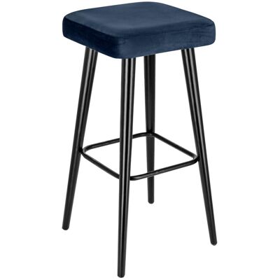 Vega Sgabello Tonda ; 40x40x79 cm (LxPxH); seduta blu scuro, struttura nero; 2 pz. / Pacco Vega Sgabello Tonda ; 40x40x79 cm (LxPxH); seduta blu scuro, struttura nero; 2 pz. / Pacco