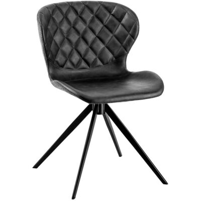 Vega Sedia Kansas ; 49x56x78 cm (LxPxH); seduta nero/grigio chiaro, struttura nero; 2 pz. / Pacco Vega Sedia Kansas ; 49x56x78 cm (LxPxH); seduta nero/grigio chiaro, struttura nero; 2 pz. / Pacco
